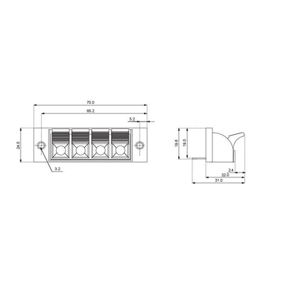 Speaker clamp connection terminal 4 pin