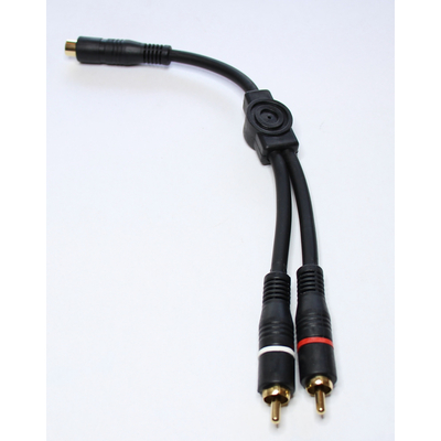 Cinchkabel Y-Adapter 2 x Stecker / 1 x Kupplung