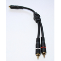 Cinchkabel Y-Adapter 2 x Stecker / 1 x Kupplung