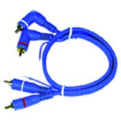 RCA cable with angled plugs + remote 0,5 m