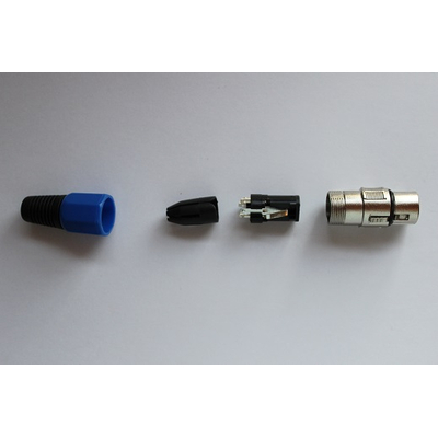 XLR-Kupplung 3 Polig blau
