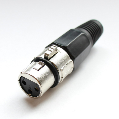 XLR connector female 3 pin black