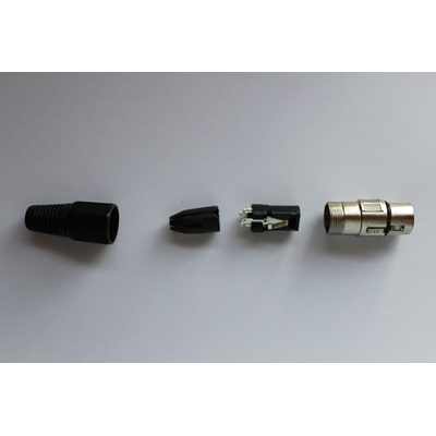 XLR connector female 3 pin black