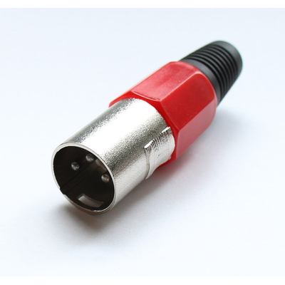 XLR-Stecker 3 Polig rot