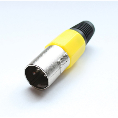 XLR connector male 3 pin yellow
