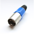XLR Stecker 3 Polig blau