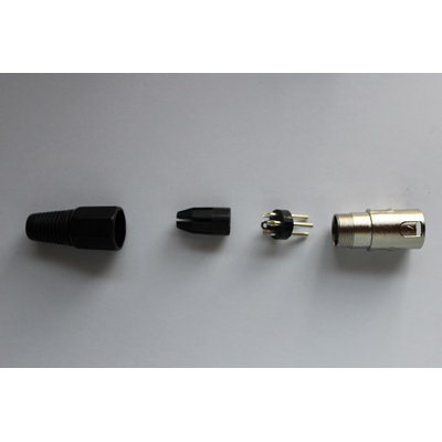 XLR connector male 3 pin black