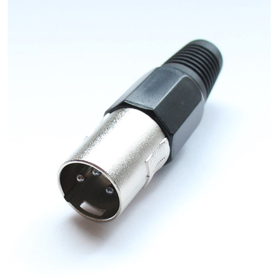 XLR-Stecker 3 Polig schwarz