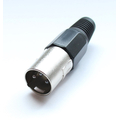 XLR connector male 3 pin black