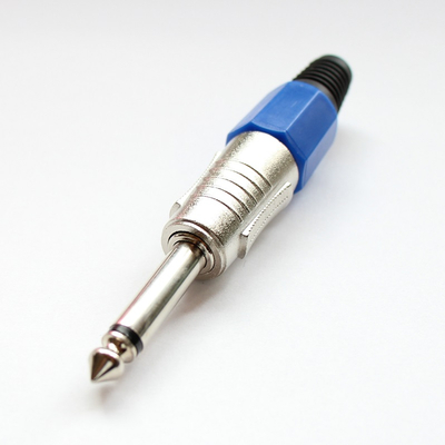 Klinkenstecker 6,3mm mono blau