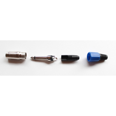 Jack plug 6.3mm mono blue