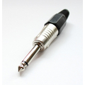 Klinkenstecker 6,3mm mono schwarz