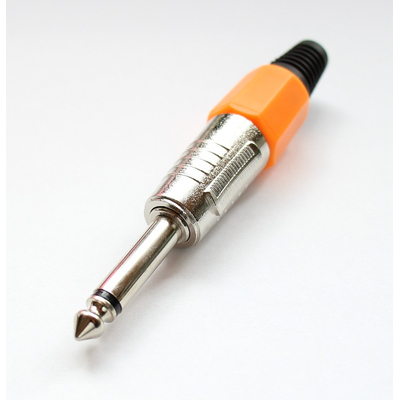 Klinkenstecker 6,3mm mono orange