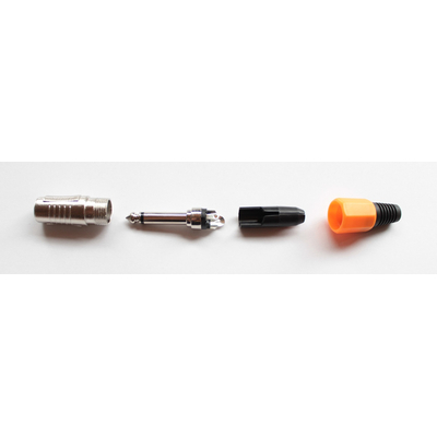 Jack plug 6.3mm mono orange