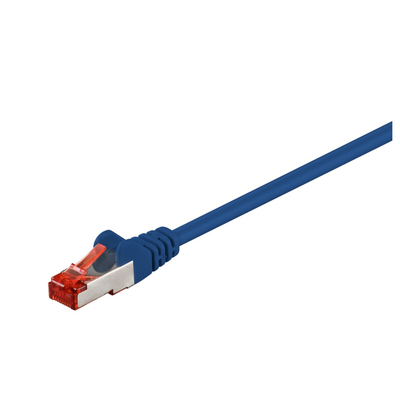 CAT 6 network cable  1m blue PIMF patch cord 2 x RJ45 plug