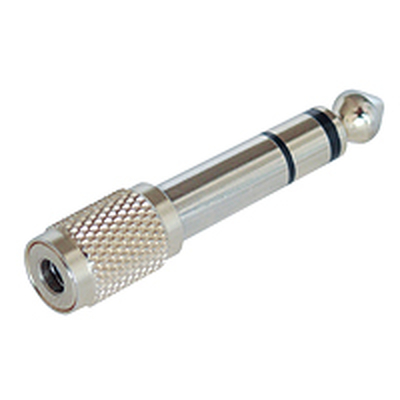 6,3mm Klinke Stecker stereo / 3,5 mm Klinke Buchse stereo metall