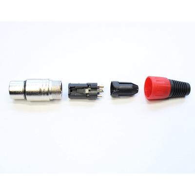 XLR coupling 3 pin red