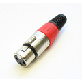 XLR Kupplung 3 Polig rot