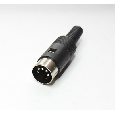 DIN Stecker  5 Polig 180� mit Knickschutz
