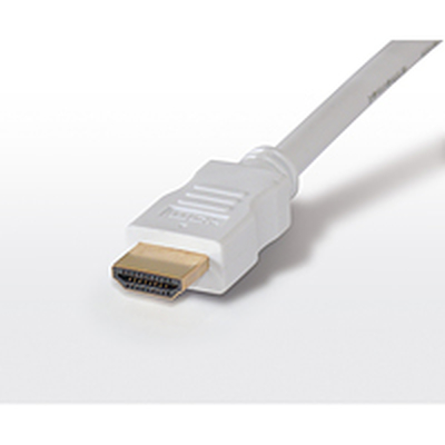  HDMI-Kabel  5,0 m weiss vergoldet 1.4 (High-Speed Ethernet) 