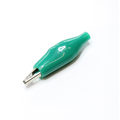 Krokoklemme mini mit Isolation gr�n 35mm