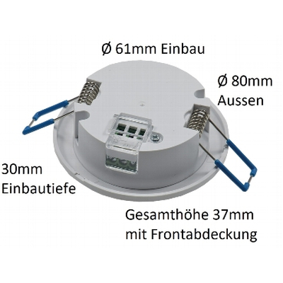 Bewegungsmelder 360� f�r Deckeneinbau- LED geeignet wei� -  FLAT