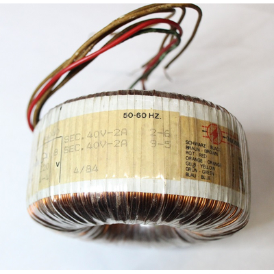 Toroidal transformer Prim. 220V 160W Sec. 2 x 40V - RKT16040