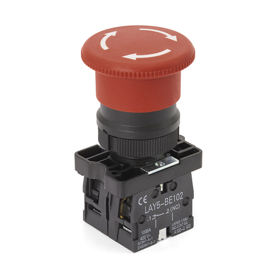 Emergency stop switch red 2 x on/(off)