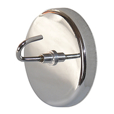 Verchromter Rundmagnet �52mm mit Haken