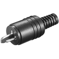 Loudspeaker plug with screw connection and kink...