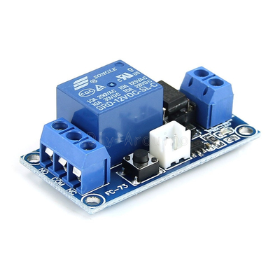 12VDC bistable relay control for pushbutton operation