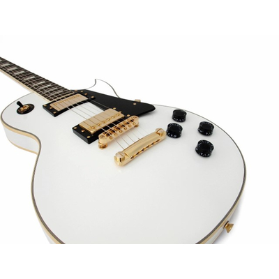 Elektrische Gitarre weiß/gold - LP-520