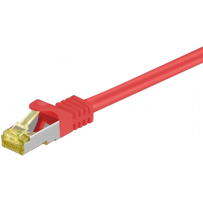 CAT 7 network raw cable  3,0m red PIMF patch cable 2x RJ45 plug