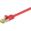 CAT 7 Netzwerk-Rohkabel  1,0m rot PIMF Patchkabel 2x RJ45...