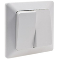 Series switch 2-way incl. Matt white frame