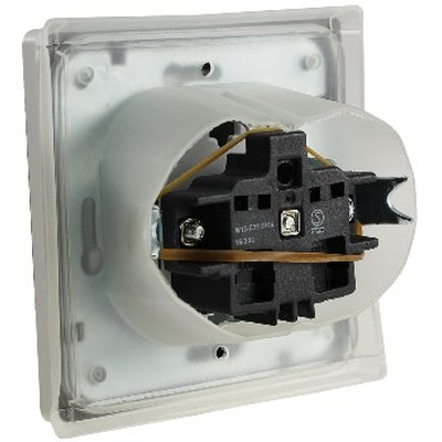 Protective contact socket incl. frame IP44 white matt