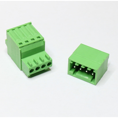 Terminal block removable + PCB plug grade 4 pin 125V