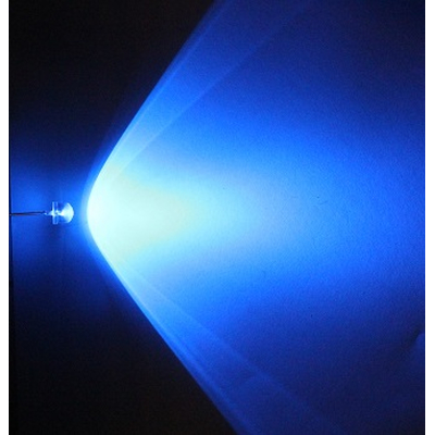 LED 8mm blue 1000-1500mcd 100 convex