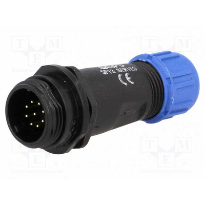 Plug 9 pin 125V 3A male thread IP68 - SP1311/P9IN