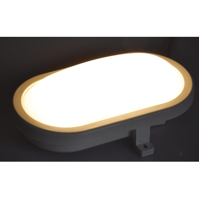 LED Oval damp-proof light 12W warm white 3000K IP44 - FRL-O 12w