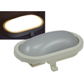LED Oval damp-proof light 12W warm white 3000K IP44 -...