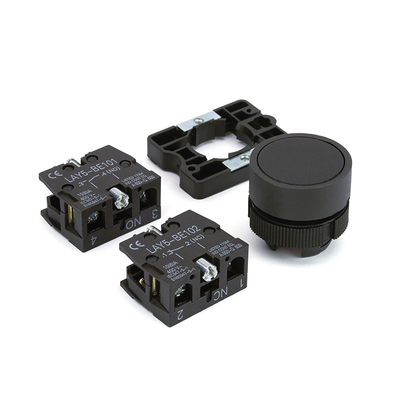 Drucktaster b�ndig schwarz 1 x (ein) + 1 x (aus)