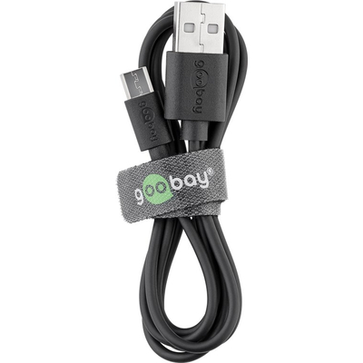 Micro-USB Fast Charging and Sync Cable 1m black