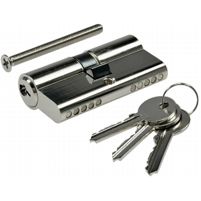  Locking cylinder 60mm (30 + 30mm) profile cylinder, 3 beard keys