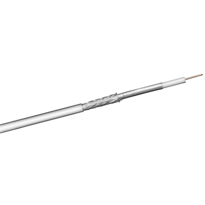 Coax cable 100dB 2 times shielded CCS white