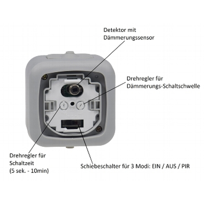 Feuchtraum PIR Bewegungsmelder IP54  2-500W