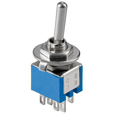 Subminiature toggle switch 2 pole on/on