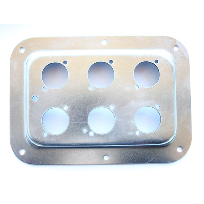 Installation shell for 6 x XLR or PA speaker connection fittings