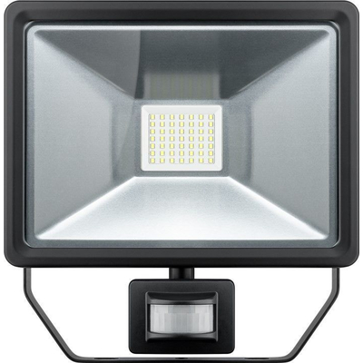     LED-Flutlichtstrahler 50W mit Bewegungsmelder kaltwei schwarz