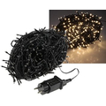 LED Aussen-Lichterkette 600 LEDs 60m warmwei� schwarzes...